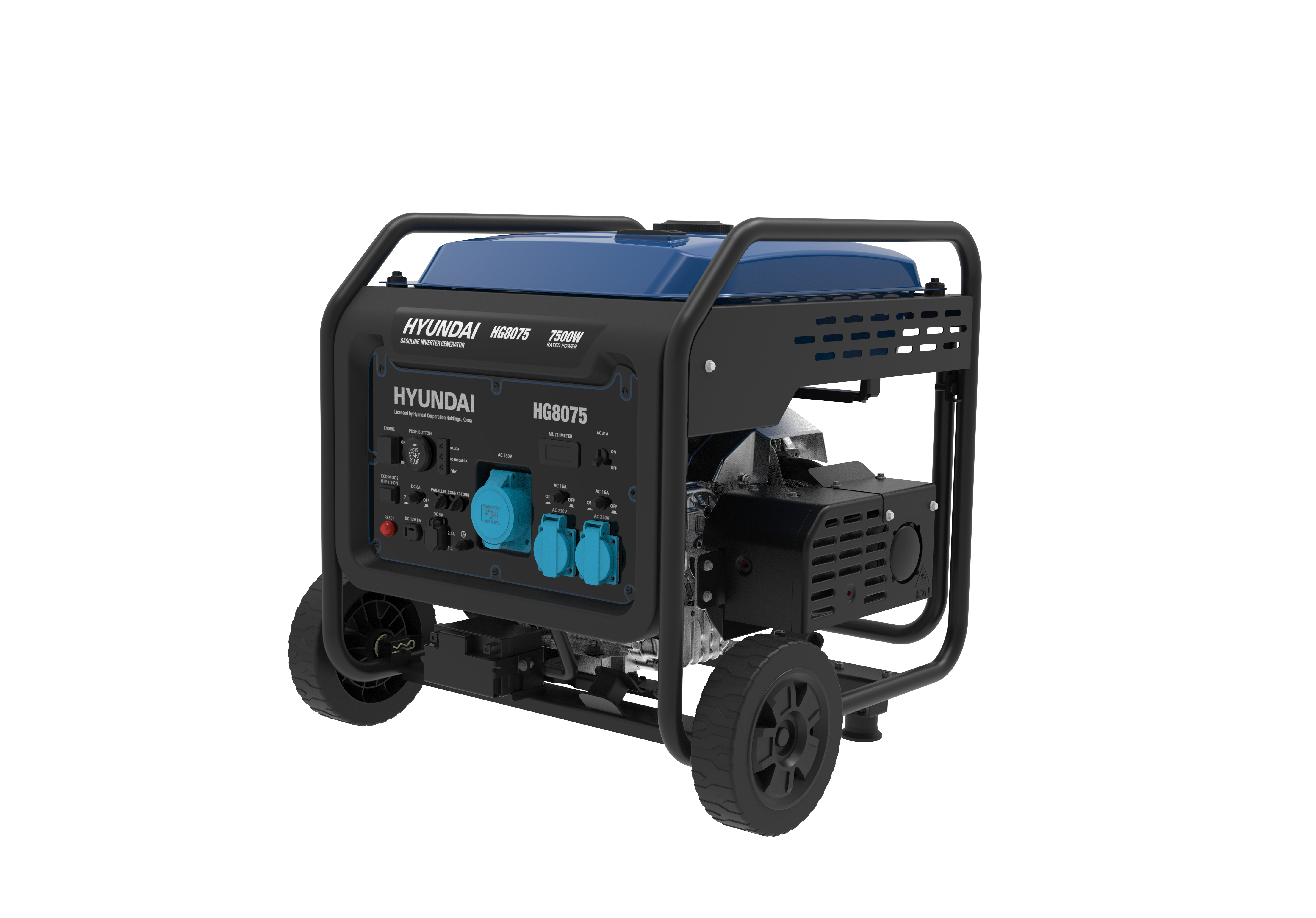 موتور برق 7.5 کیلووات اینورتر بنزینی هیوندا مدل Hg8075