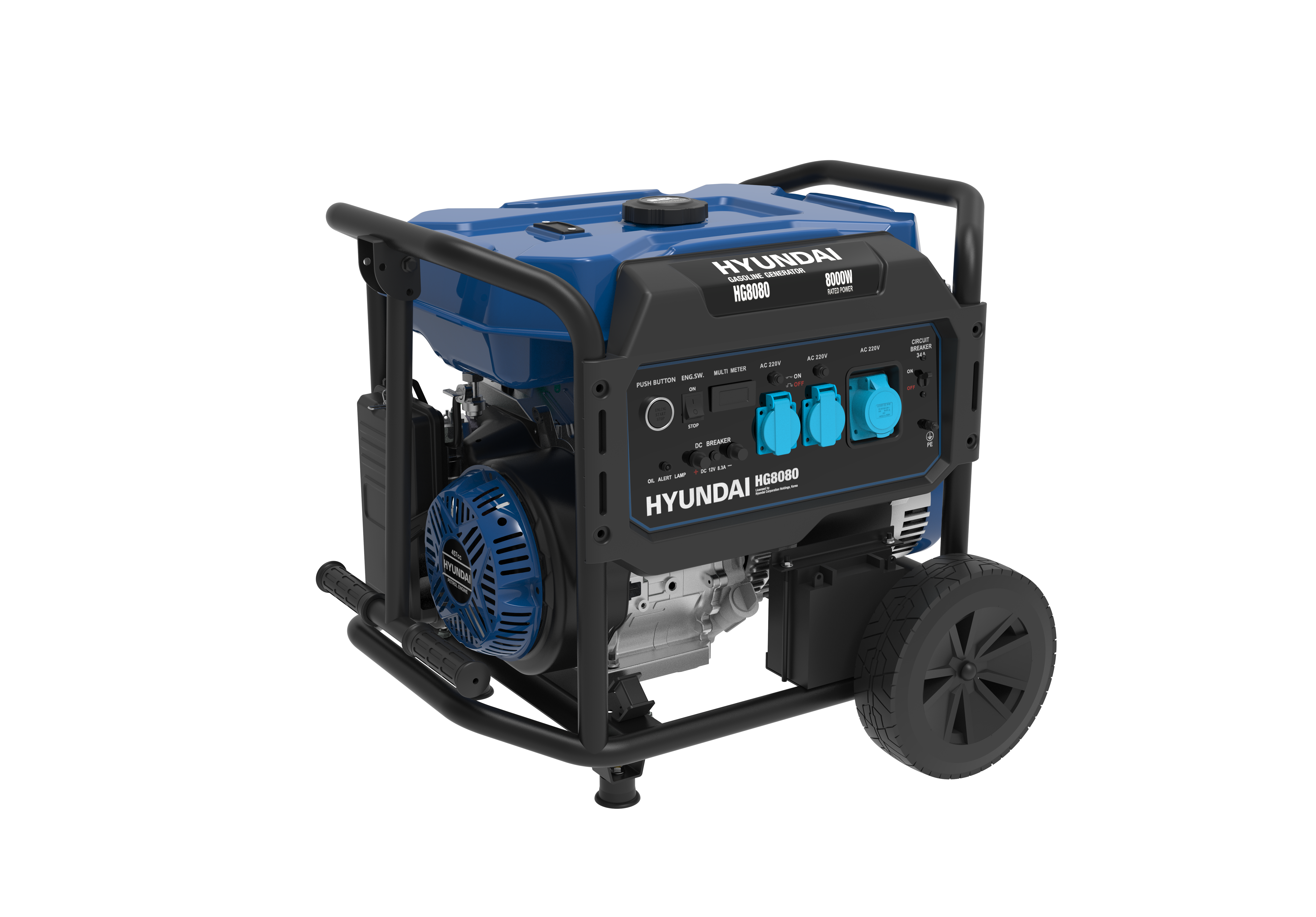 موتور برق 8 کیلووات بنزینی هیوندا مدل Hg8080