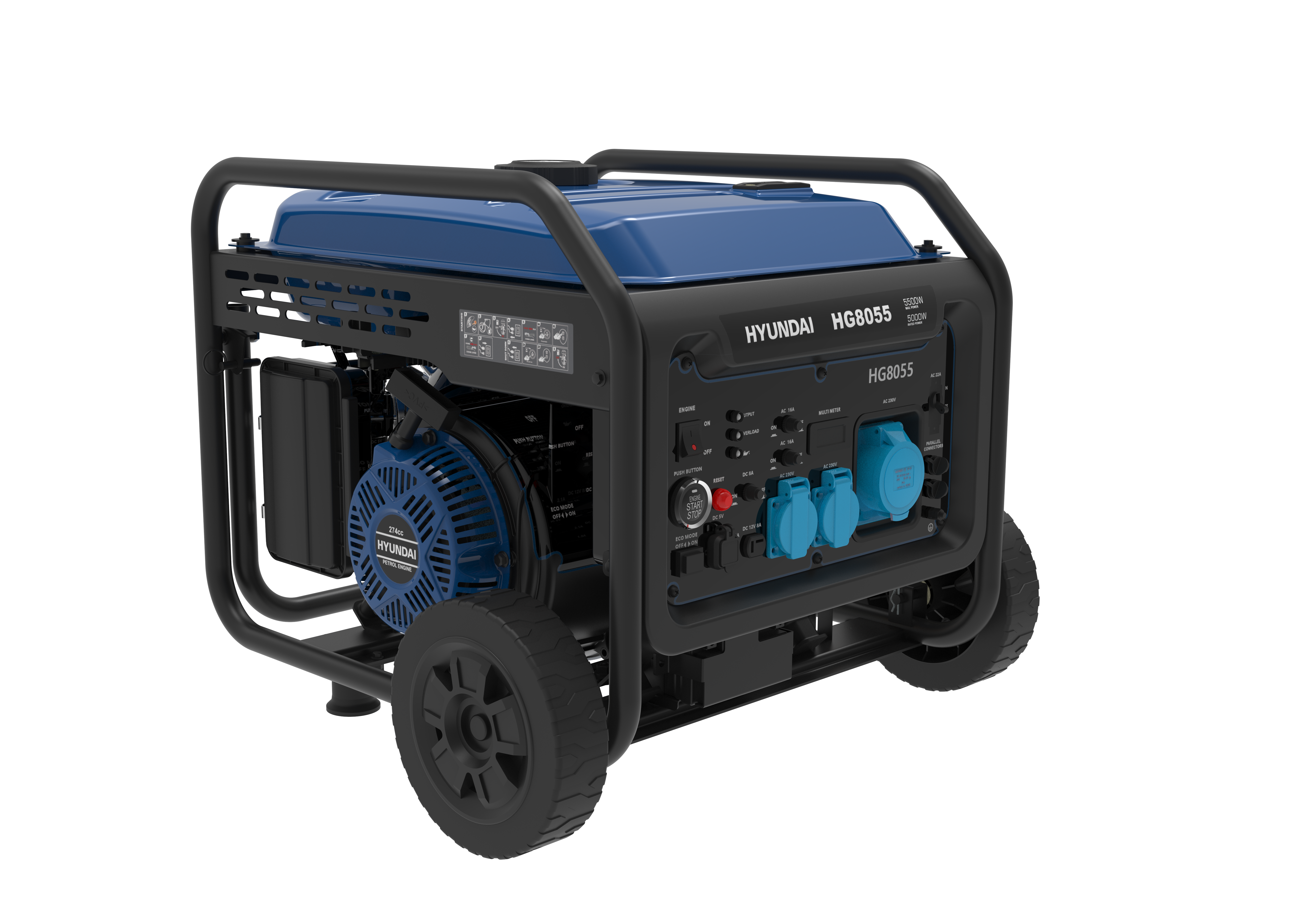 موتور برق 5.5 کیلووات اینورتر بنزینی هیوندا مدل Hg8055