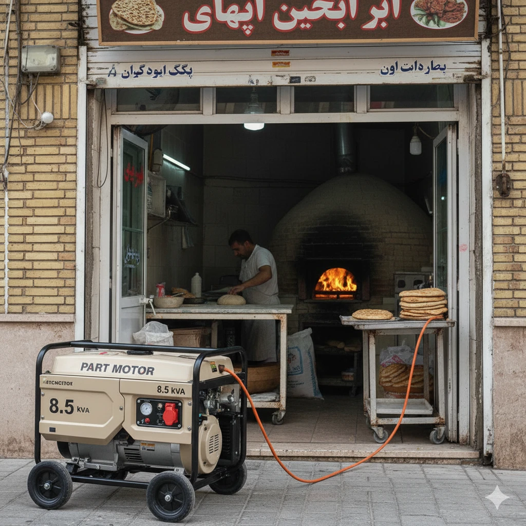 موتور برق مورد نیاز برای تامین نانوایی - پارت موتور